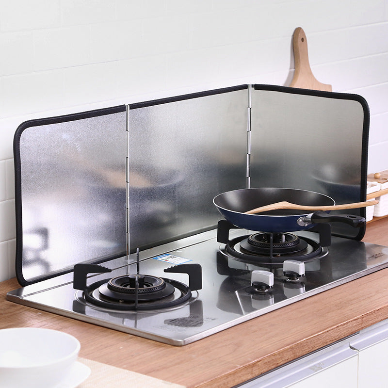Anti Splatter Shield Guard Oil Anti-Splash Block 3-Sided Splatter Shield Guard Anti-Splashing Oil Gas Stove Baffle Heat