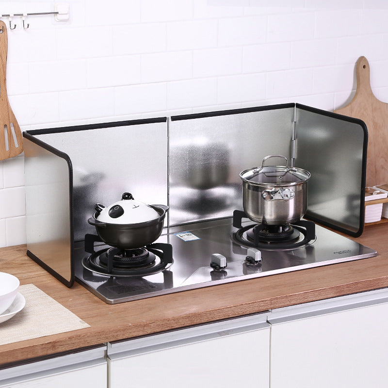 Anti Splatter Shield Guard Oil Anti-Splash Block 3-Sided Splatter Shield Guard Anti-Splashing Oil Gas Stove Baffle Heat
