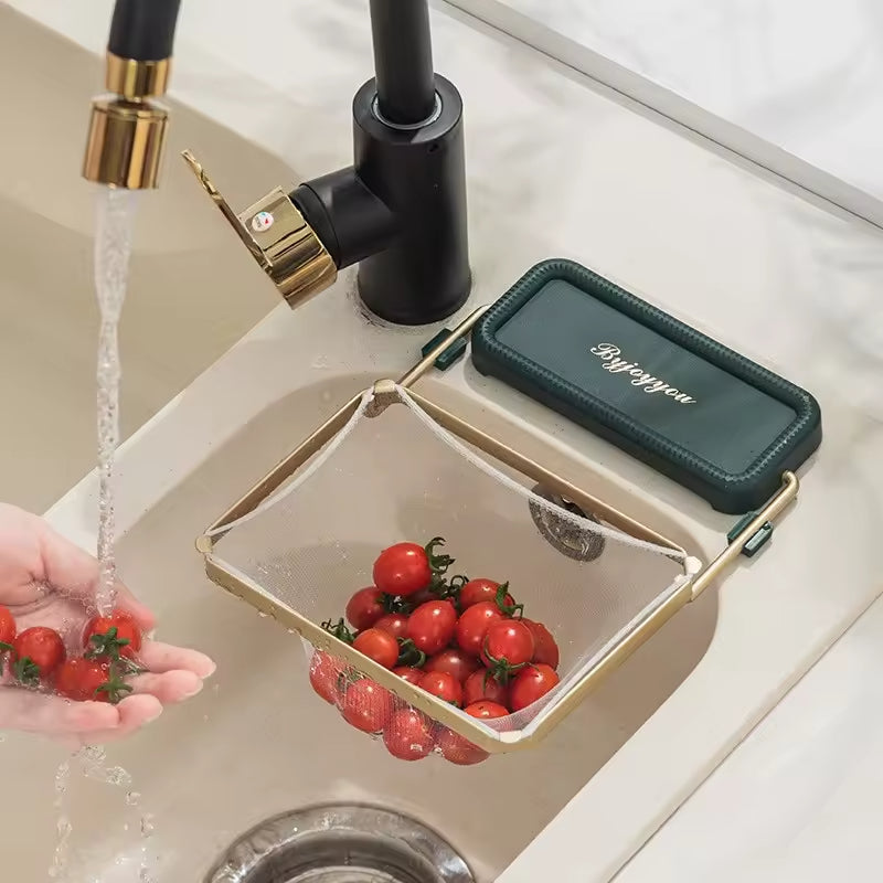 Foldable Sink Strainer Rack Disposable Filter Mesh Strainer Vegetable Fruit Drainer