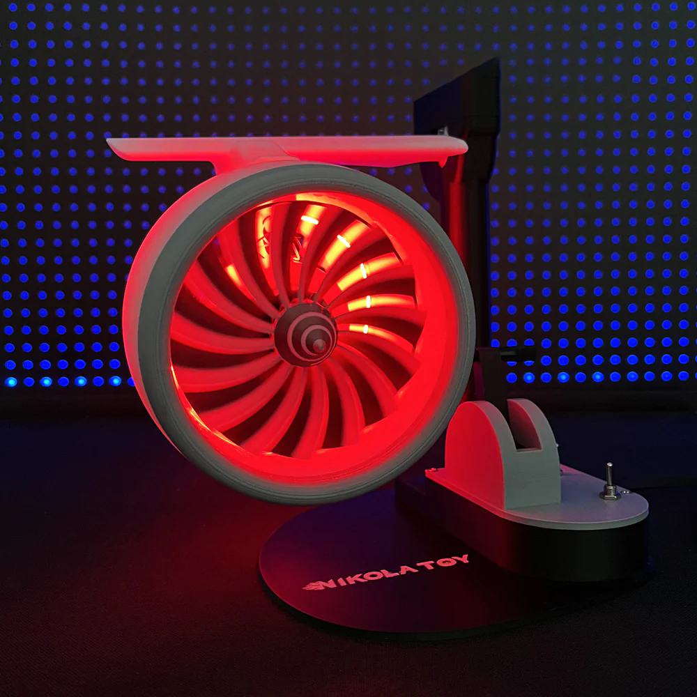 Mini Jet Engine Model with LED Lights – Realistic Turbofan Engine Replica for Aviation Enthusiasts & STEM Learning